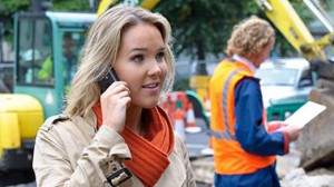 Woman talking on a mobile phone