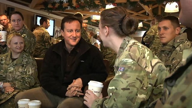 David Cameron Visits British Troops In Afghanistan