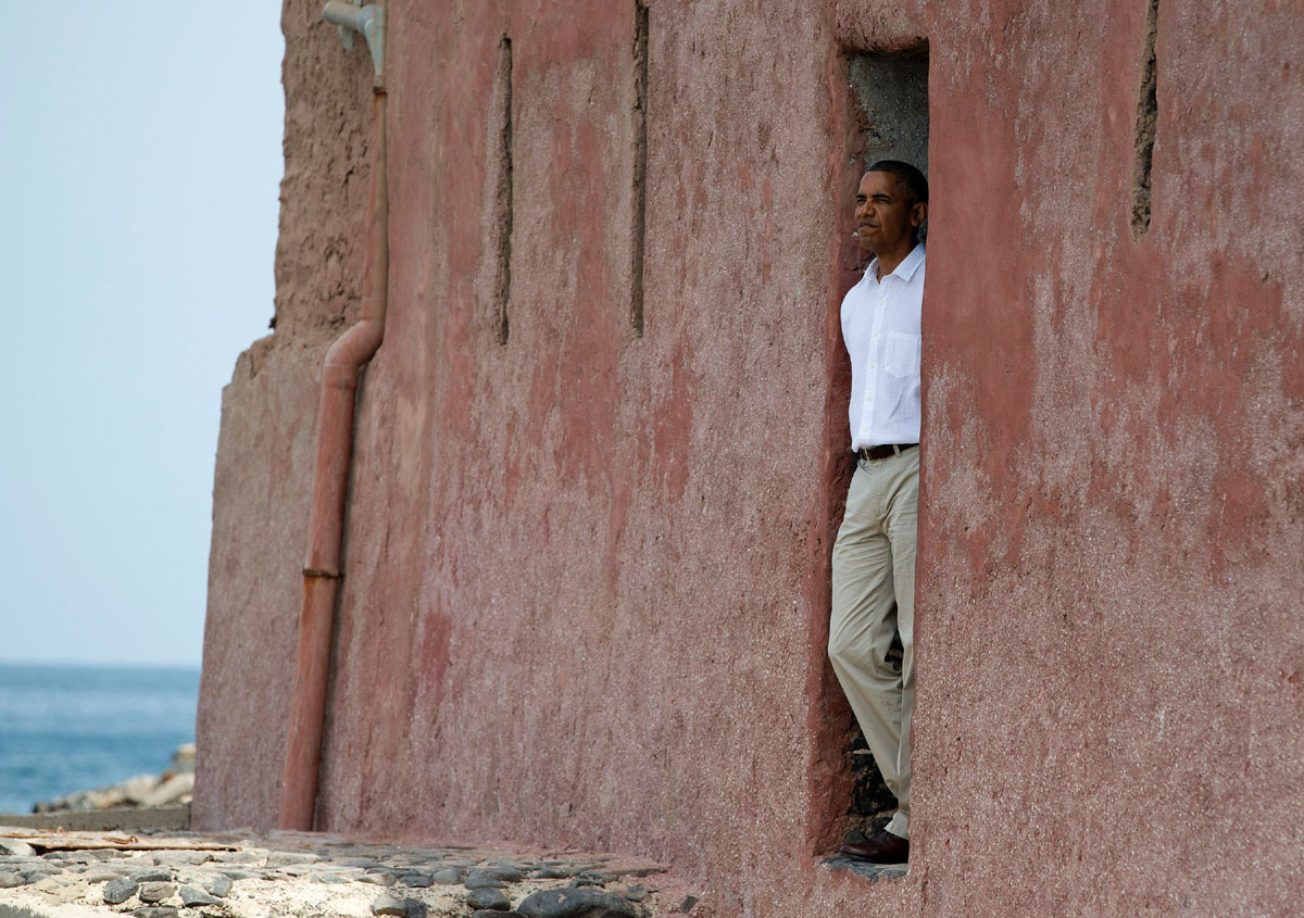 President Barack Obama Visits A Slaving Post In Africa