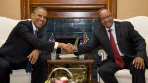 President Barack Obama Visits Jacob Zuma In Africa