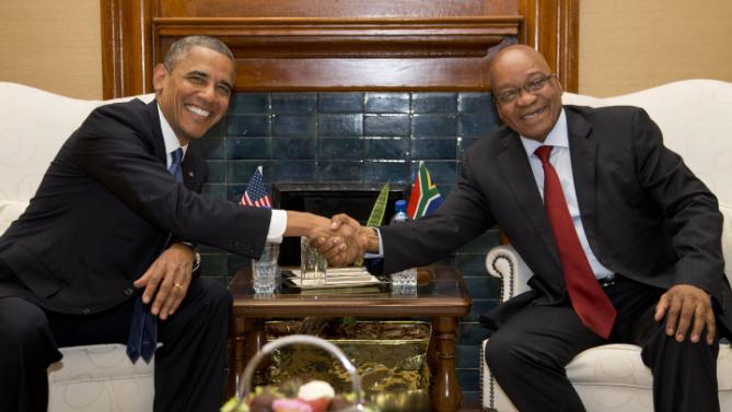 President Barack Obama Visits Jacob Zuma In Africa