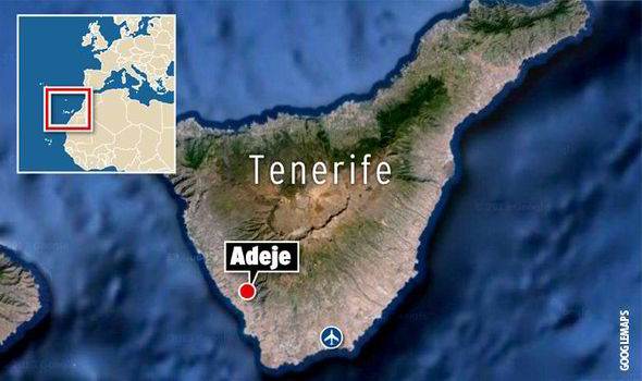 Two British people were among four injured after an explosion in a hotel pool bar on the island of Tenerife.