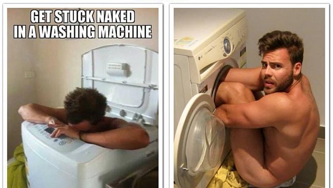 Australia - Naked Man Stuck In Washing Machine
