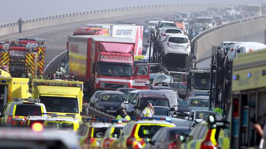 Isle of Sheppey in kent Bridge crash