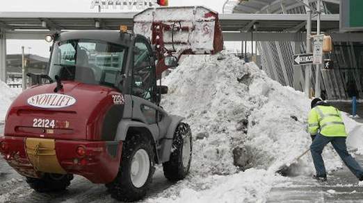 Snow at JFK Airport in New York