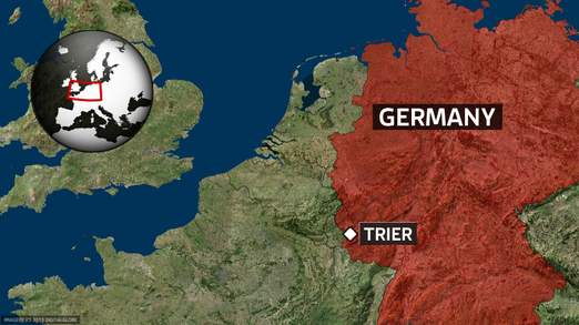 The plane came down near the city of Trier