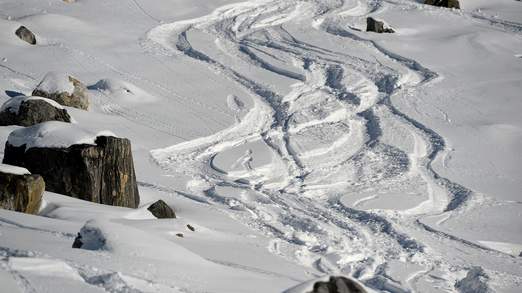 The slope on the Saulire Mountain where Schumacher suffered the accident