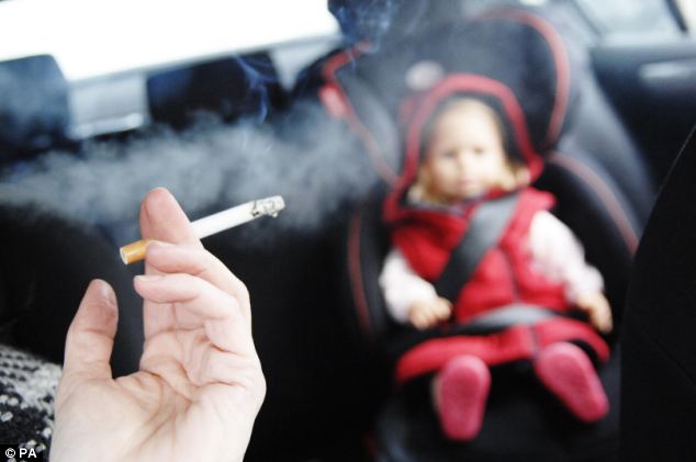 Smoking in a car with children could be banned soon