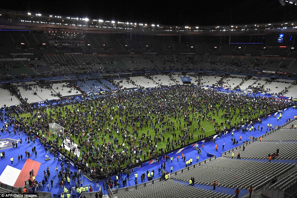 The Stade de france at the end of France v Germany on Friday night