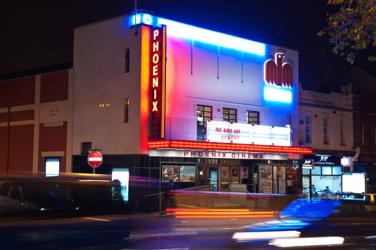 Phoenix Cinema frontage at night 1 768x511