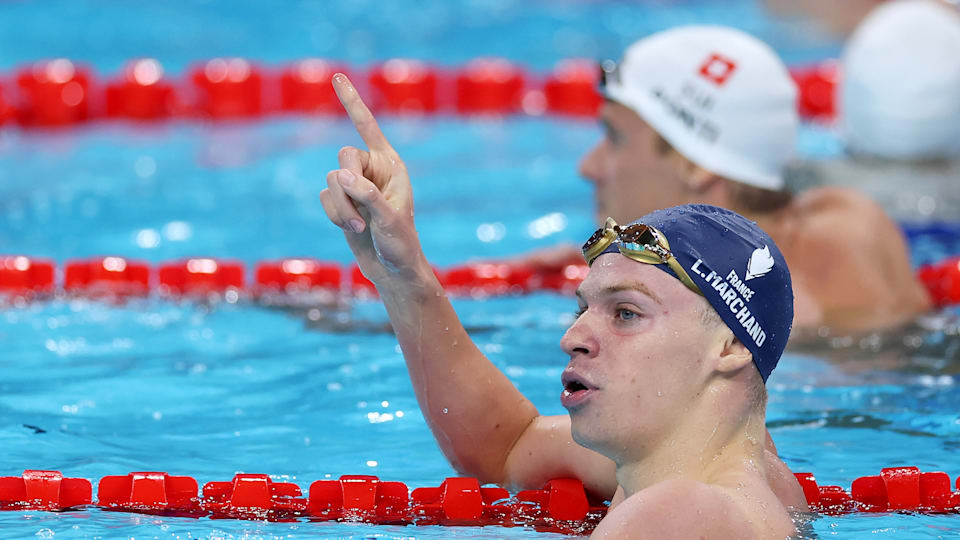 France's Leon Marchand wins gold with in men’s 200m butterfly