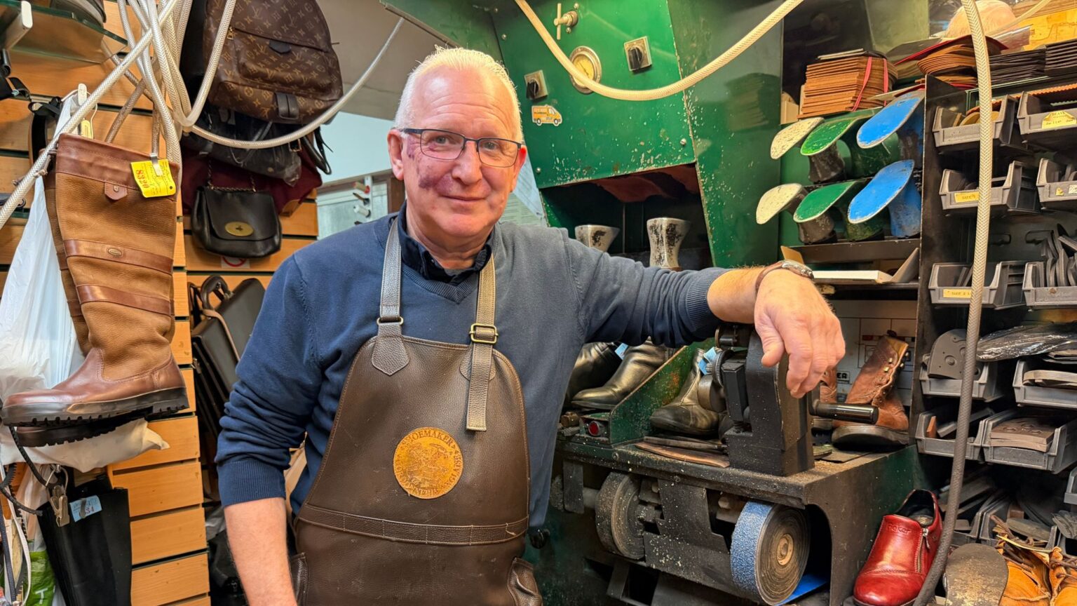 Cobbler Vince Ayris says frequent raids on his shoe repair shop frustrate him