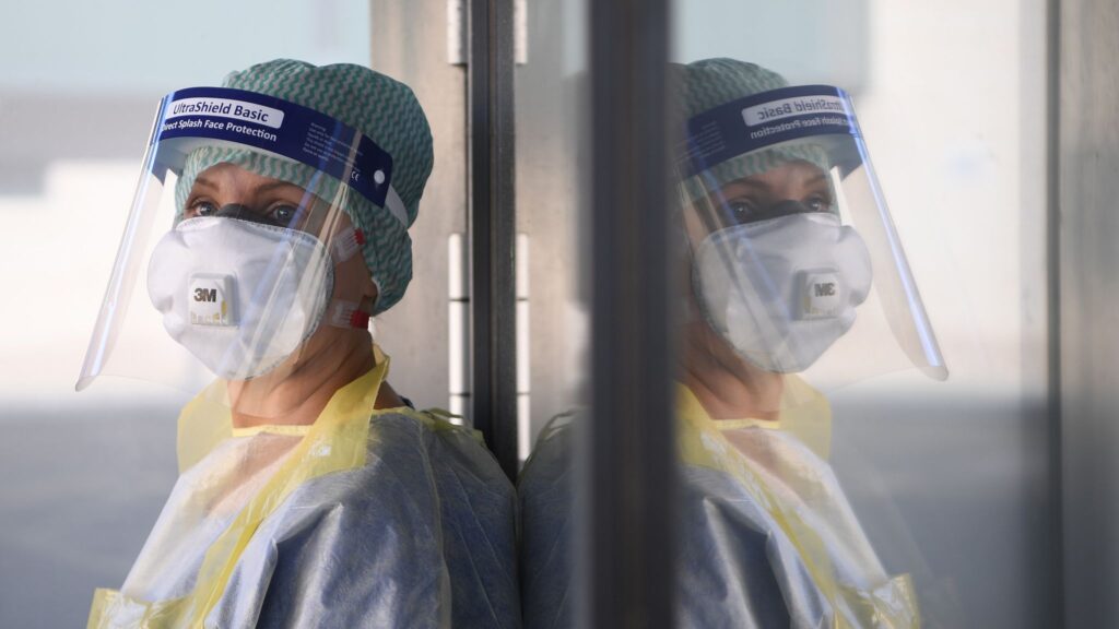 A nurse during the COVID pandemic in 2020. Pic: PA