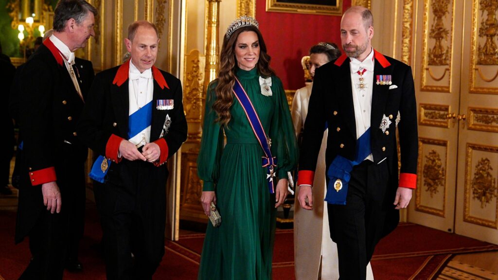 The Prince and Princess of Wales and Prince Edward were among the guests. Pic: PA