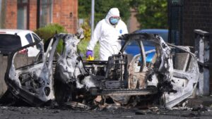 skynewsdunmurrypsninorthernireland72310292 Access to London Man arrested over car bomb attack outside police station