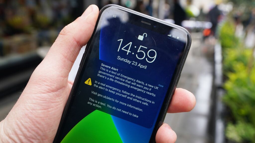 A test of the emergency alert system. Pic: PA