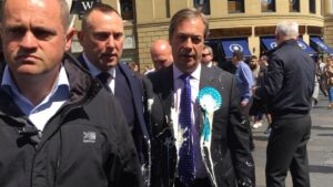 skynewsnigelfaragemilkshake72344704 Access to London Nigel Farage after he was doused in milkshake during a campaign walkabout in Newcastle in 2019 Pic PA