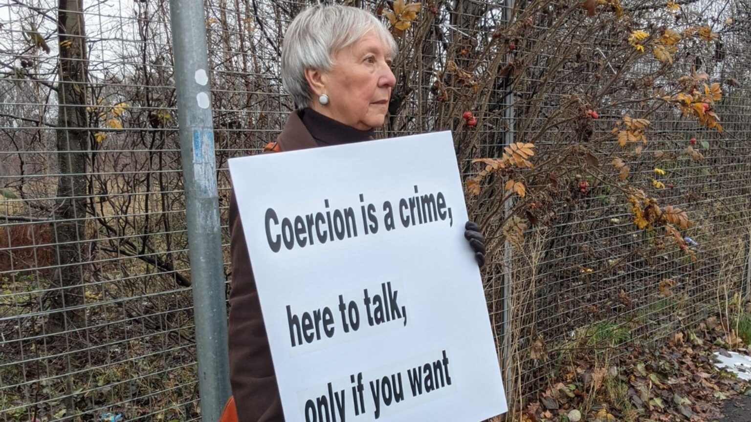 Grandmother charged over anti-abortion protest has case dropped