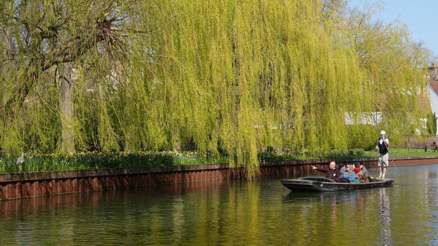 A punt tour on the River Cam in Cambridge. Pic: PA