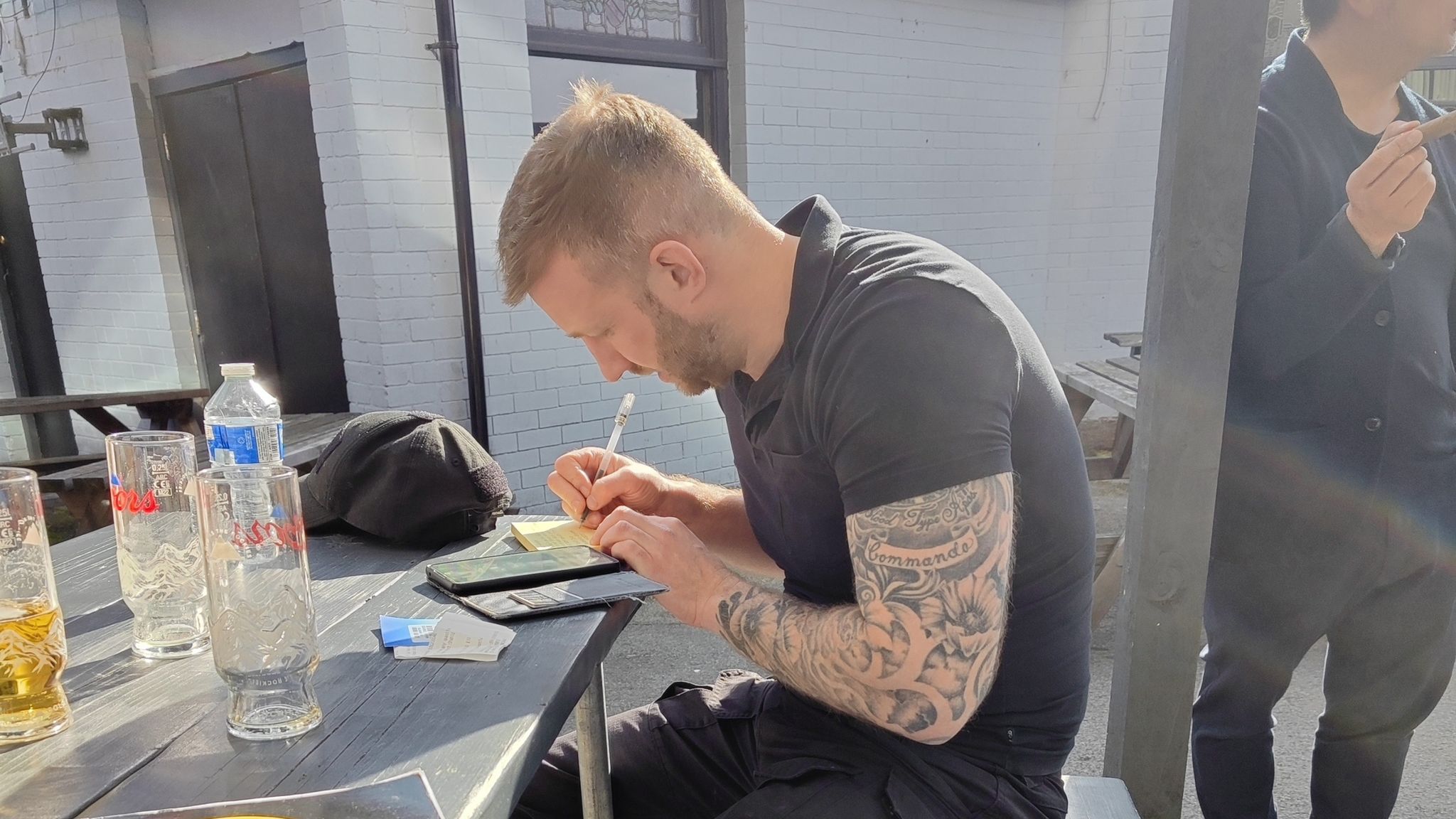 Trickett making notes. Pic: Met Police