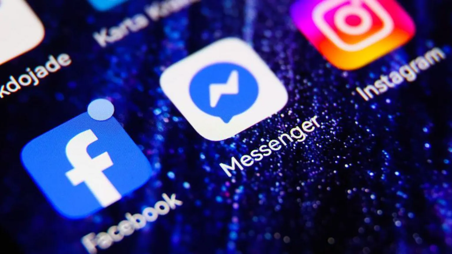 Getty Images Close-up of Facebook, Messenger and Instagram app icons on a smartphone screen.