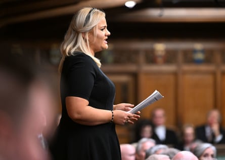 Alex Davies-Jones speaking in the House of Commons in 2023.