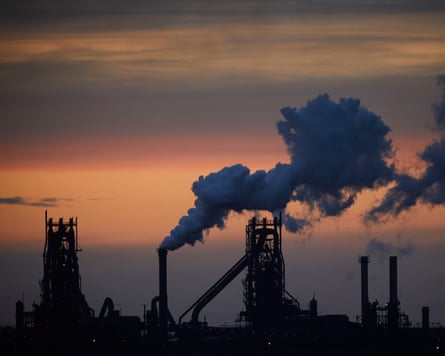 The British Steel works at Scunthorpe, Lincolnshire