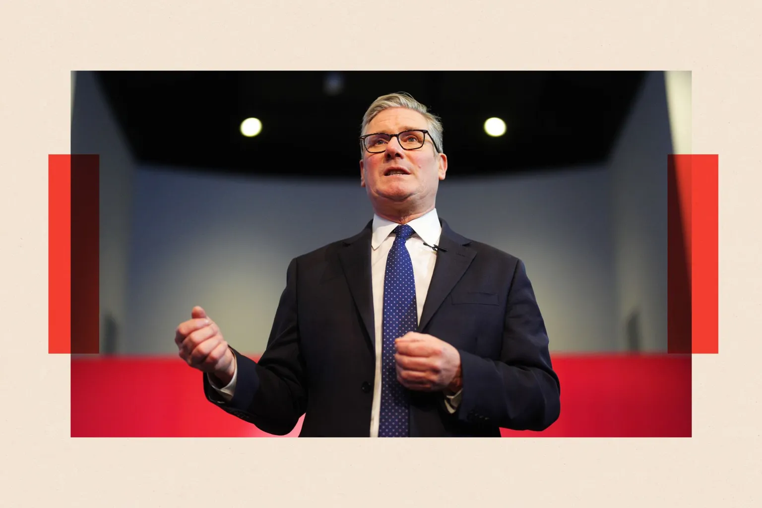 PA Wire A close up shot of Keir Starmer