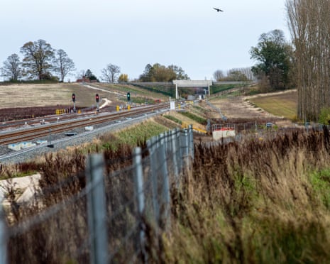 An empty railway line.