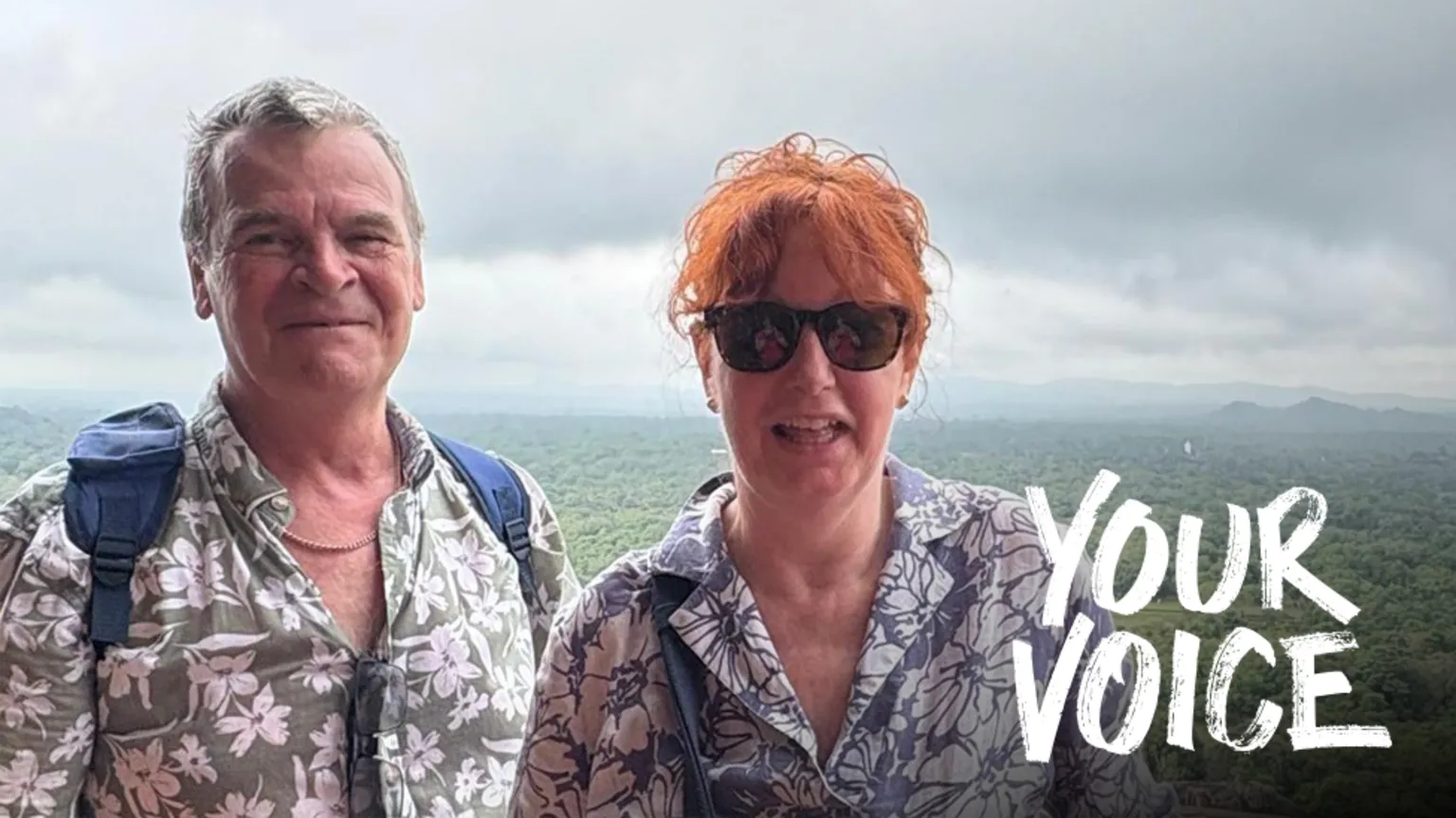 Debbie Rainbird Ardon and Debbie Rainbird on holiday with a forest view behind them.