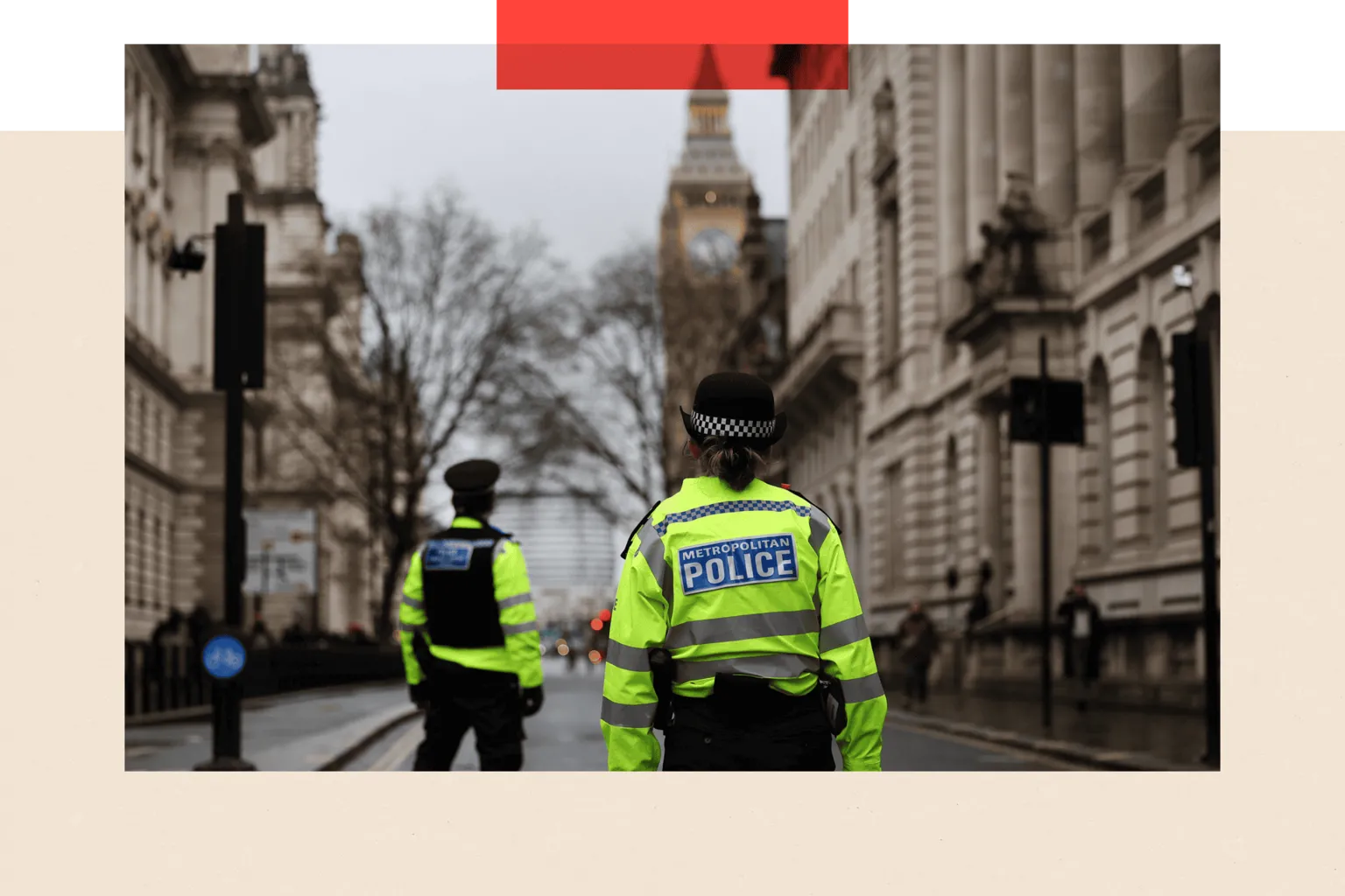 Andy Rain/EPA - EFE/REX/Shutterstock Police officers stand guard in a street in London