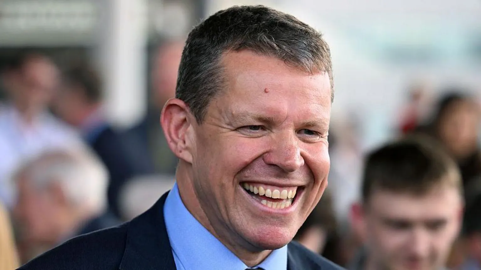 Getty Images A smiling Rhun ap Iorwerth on the steps of the Senedd building