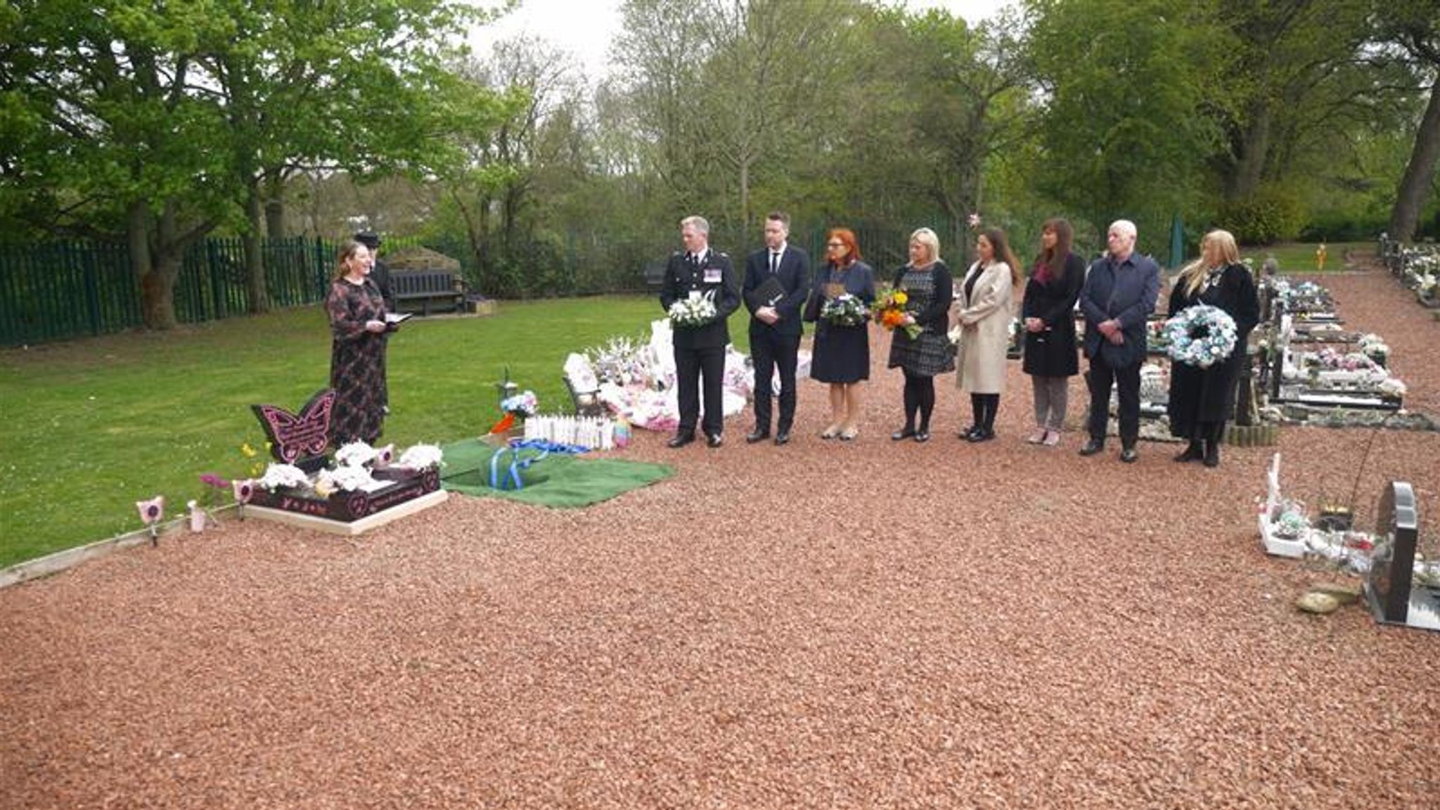 Police and council representatives attended the funeral