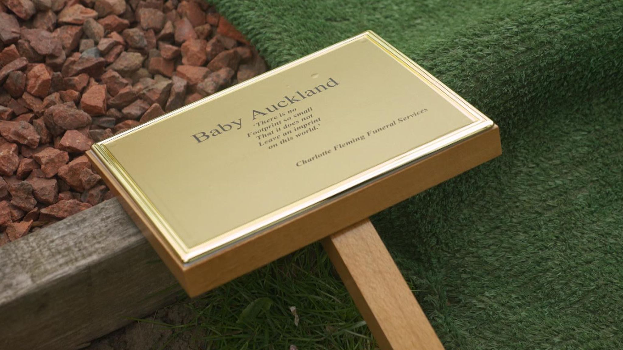 Baby Auckland was buried on Monday
