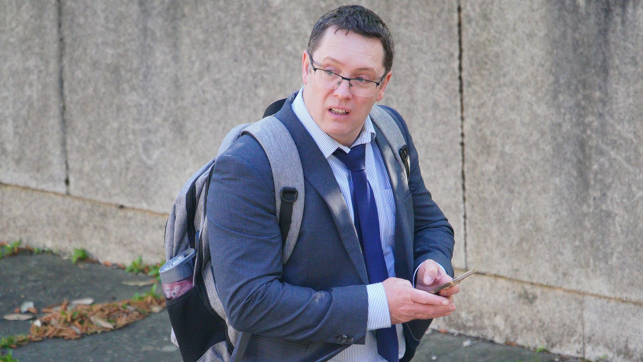 Christopher Trybus arrives at court on Wednesday. Pic: PA