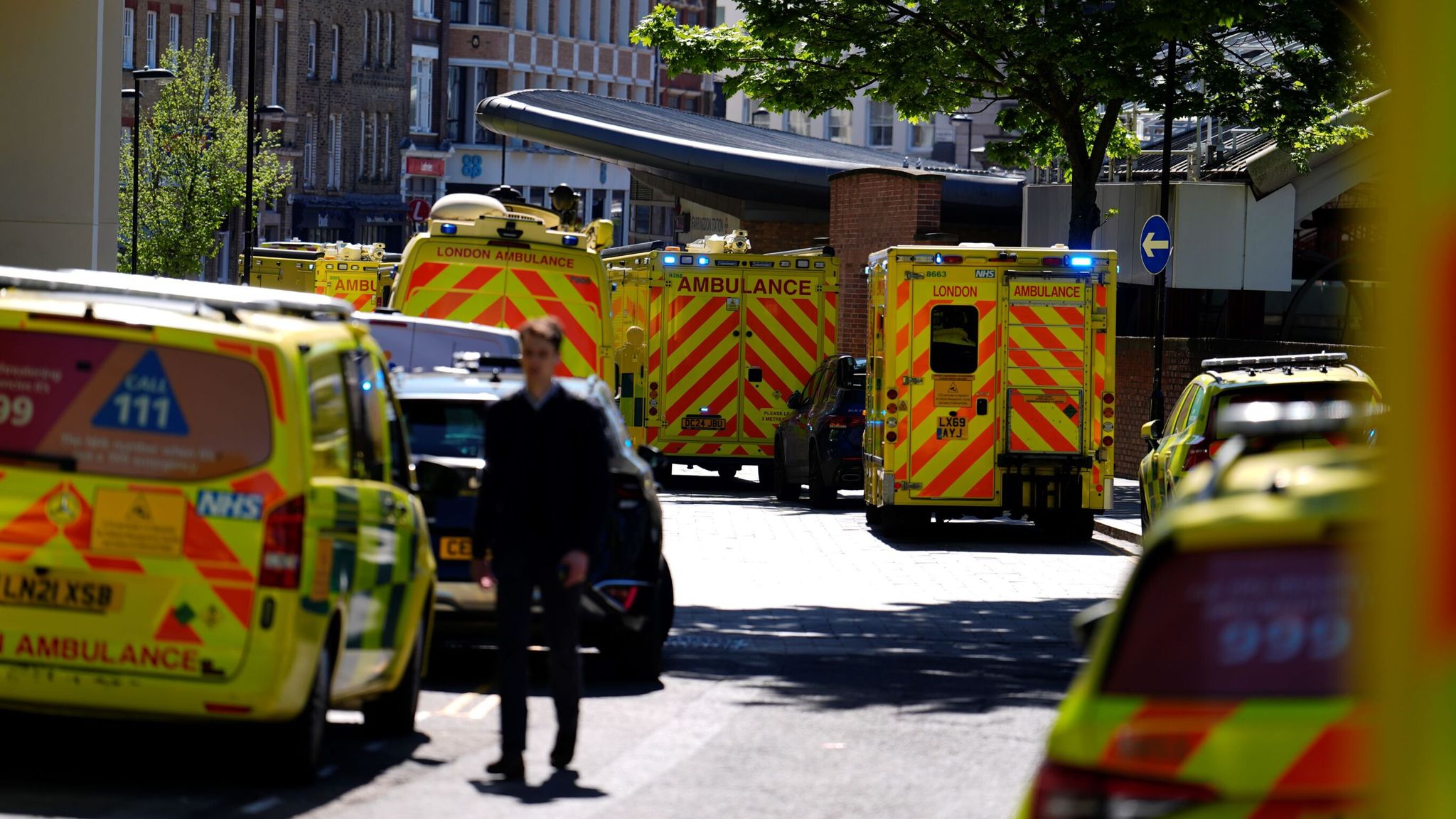 Paramedics treated 14 patients in total. Pic: PA