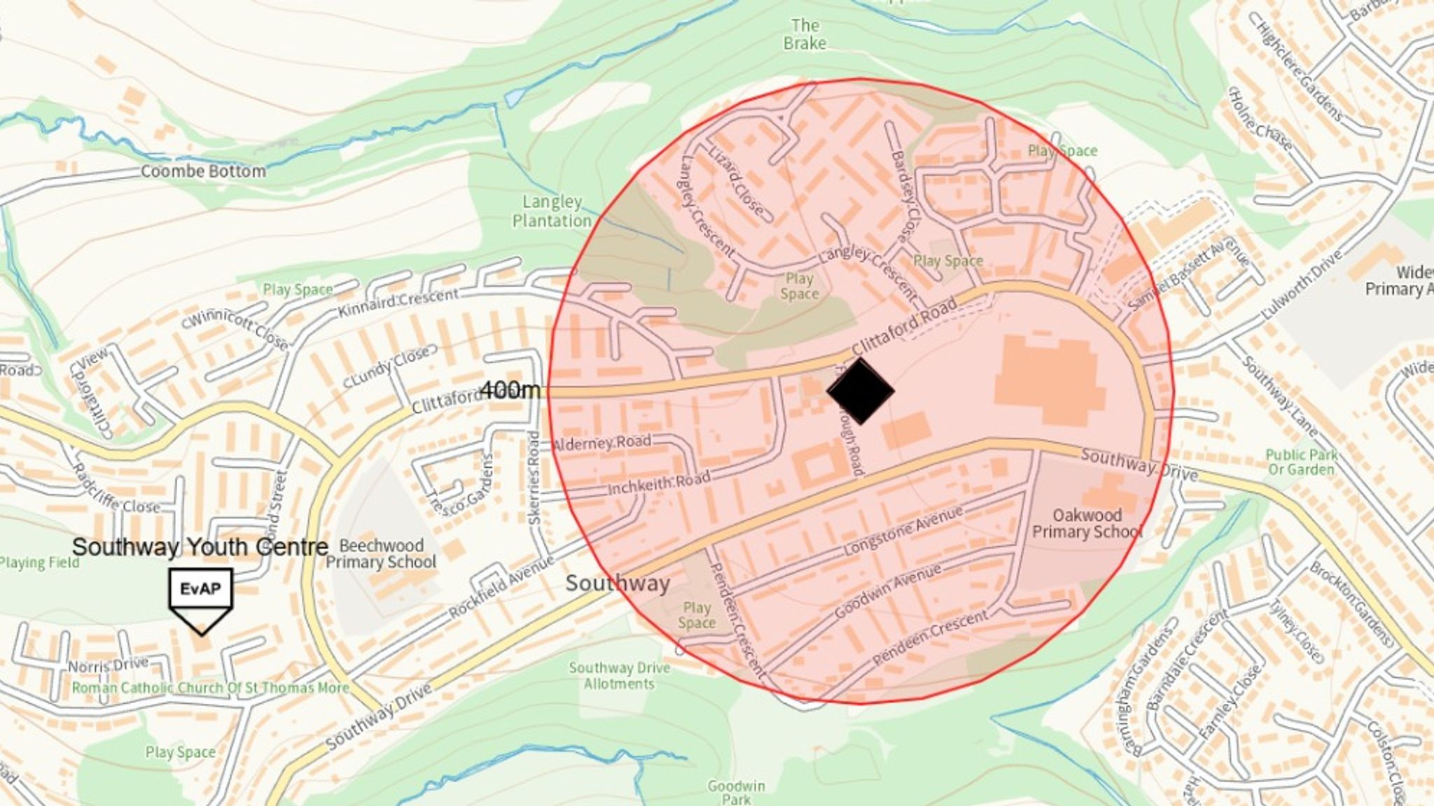 Cordon in Southway. Pic: Plymouth City Council