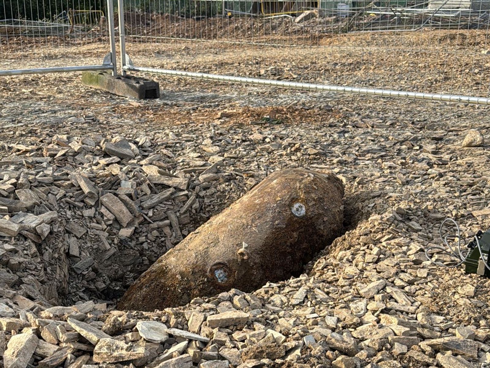 German SC250 at the site. Pic: Royal Navy