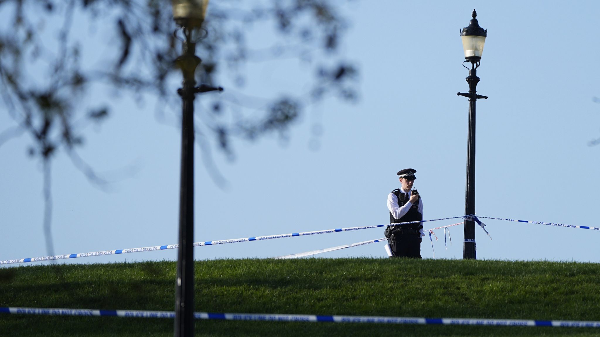 The scene at Primrose Hill on 8 April. Pic: PA