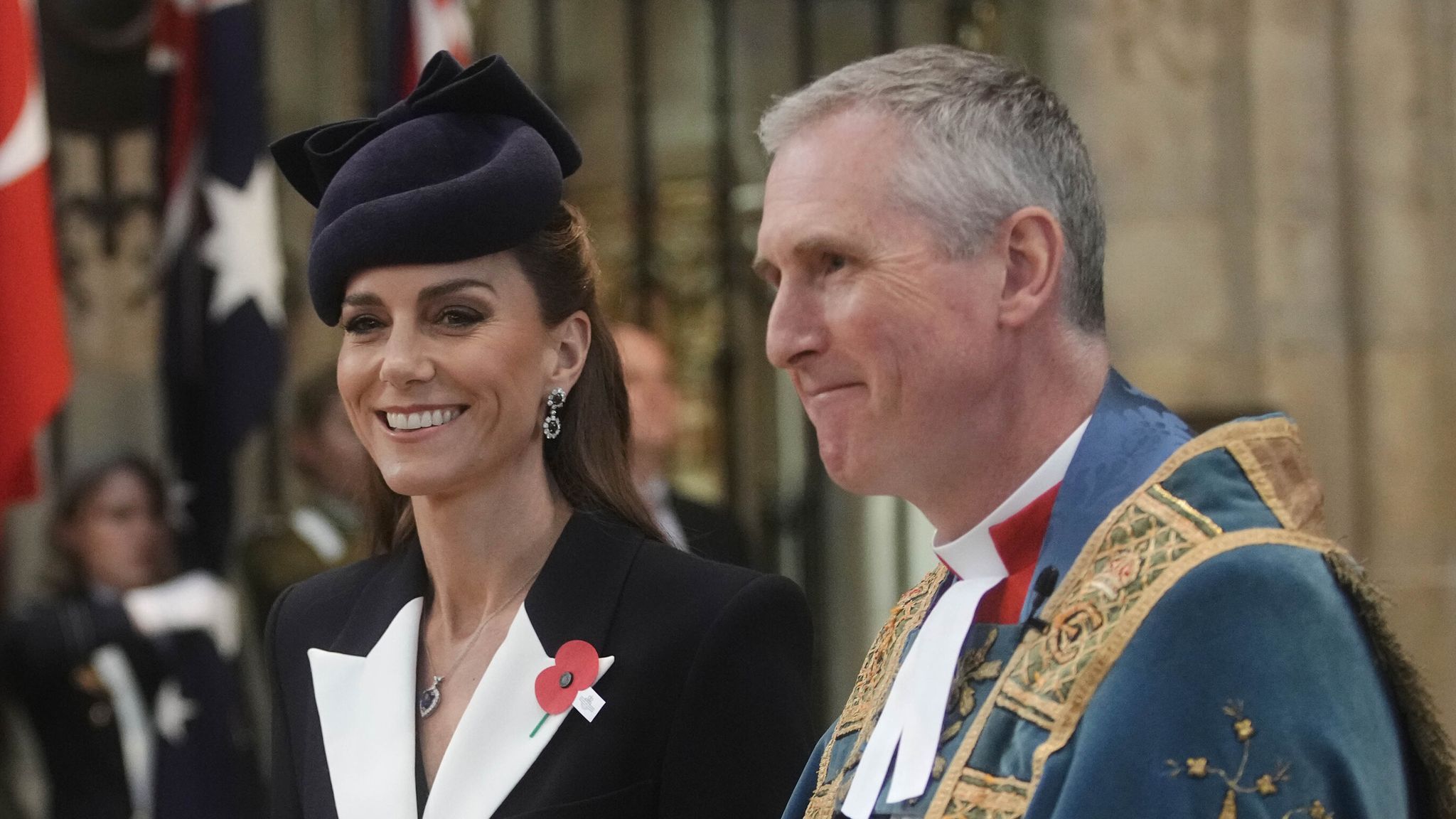 The Princess of Wales at a service of commemoration at Westminster Abbey. Pic: PA
