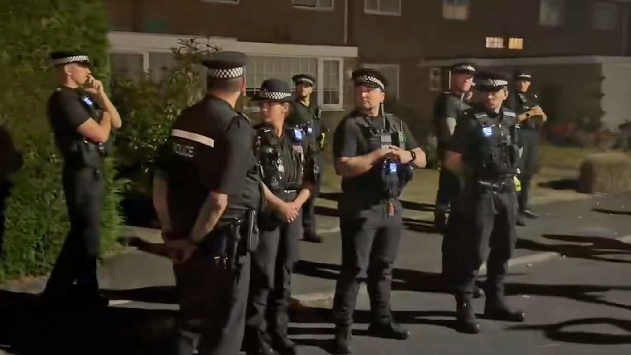 Police at the scene on Wednesday. Pic: X/@CllrScottHussey