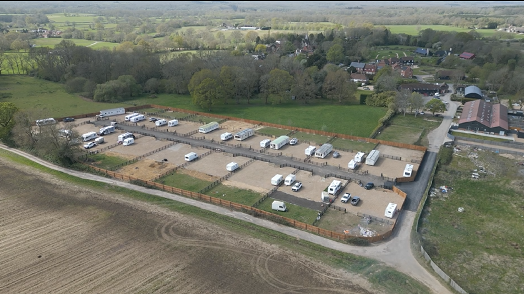 The Travellers' camp in Alfold, Surrey