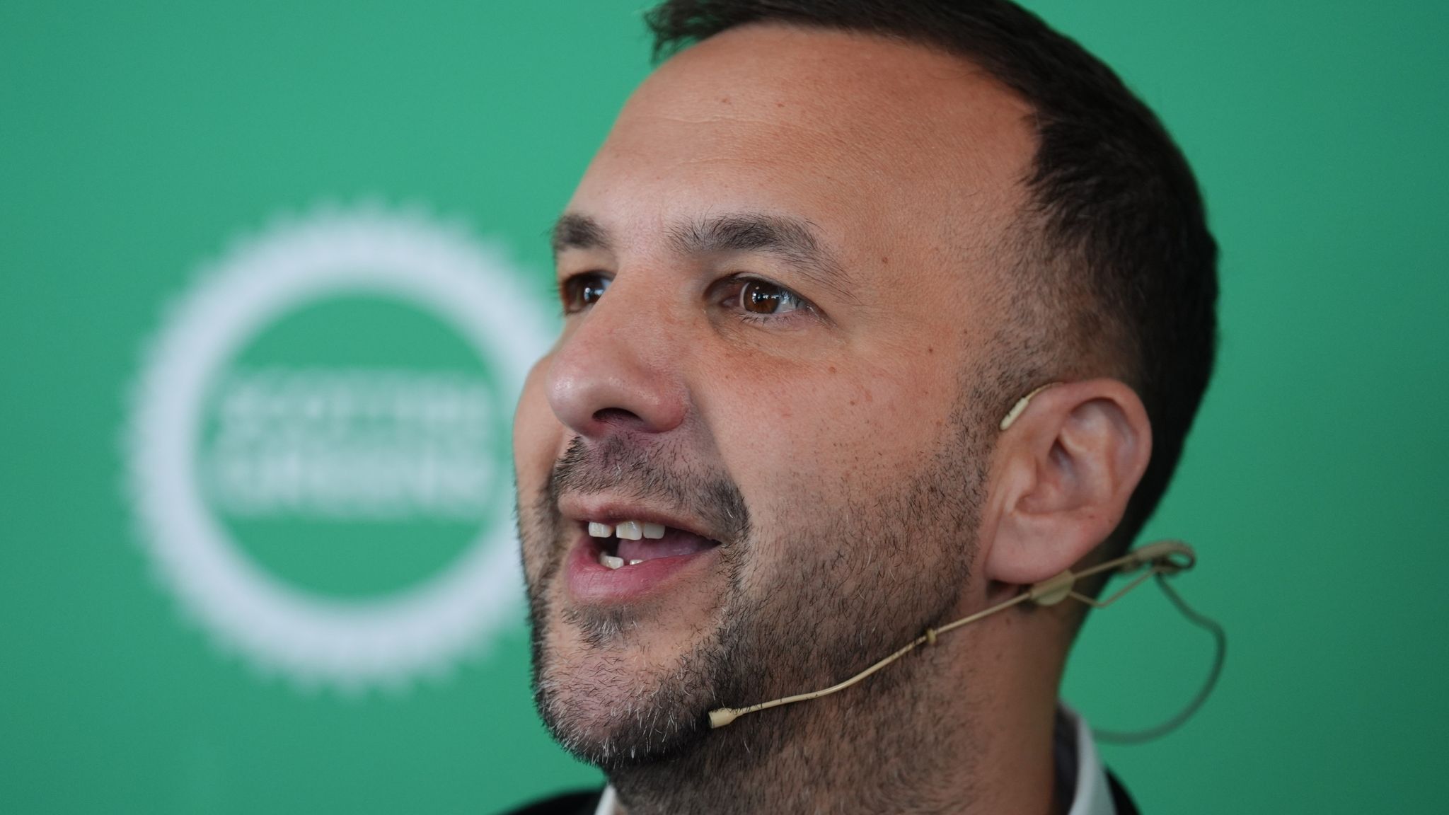 Green Party leader Zack Polanski in Glasgow on Friday. Pic: PA